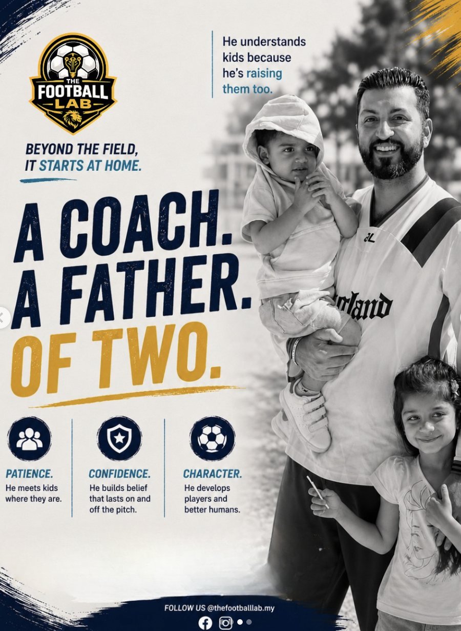 A coach, a father of two — beyond the field it starts at home